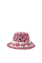 قبعة باكيت بطبعات مايولكا للأطفال